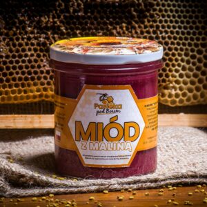 Miód wielokwiatowy z maliną 410 g