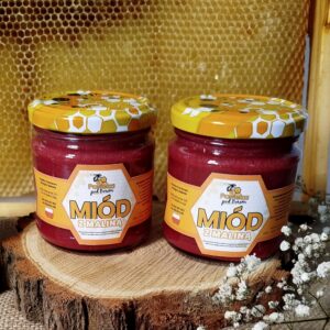 Miód wielokwiatowy z maliną 230 g