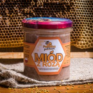 Miód wielokwiatowy z płatkami róży 410g